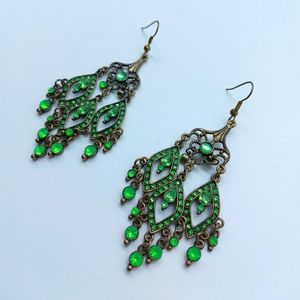 ⭐2 for $10⭐ Green chandelier earrings